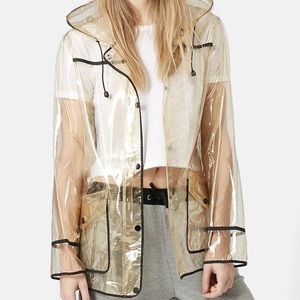 Topshop Glitter Raincoat